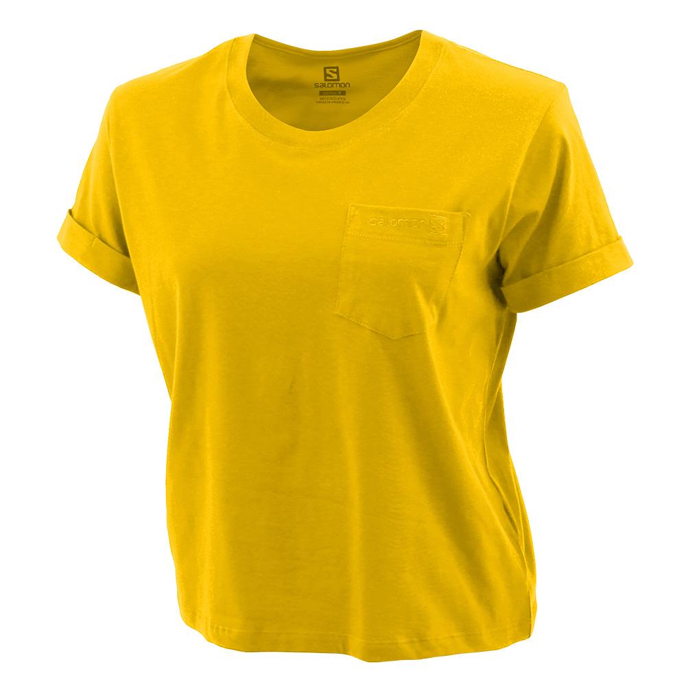 Salomon T-Shirts Dame Gul - POCKET SS W (UNVOY-2351)